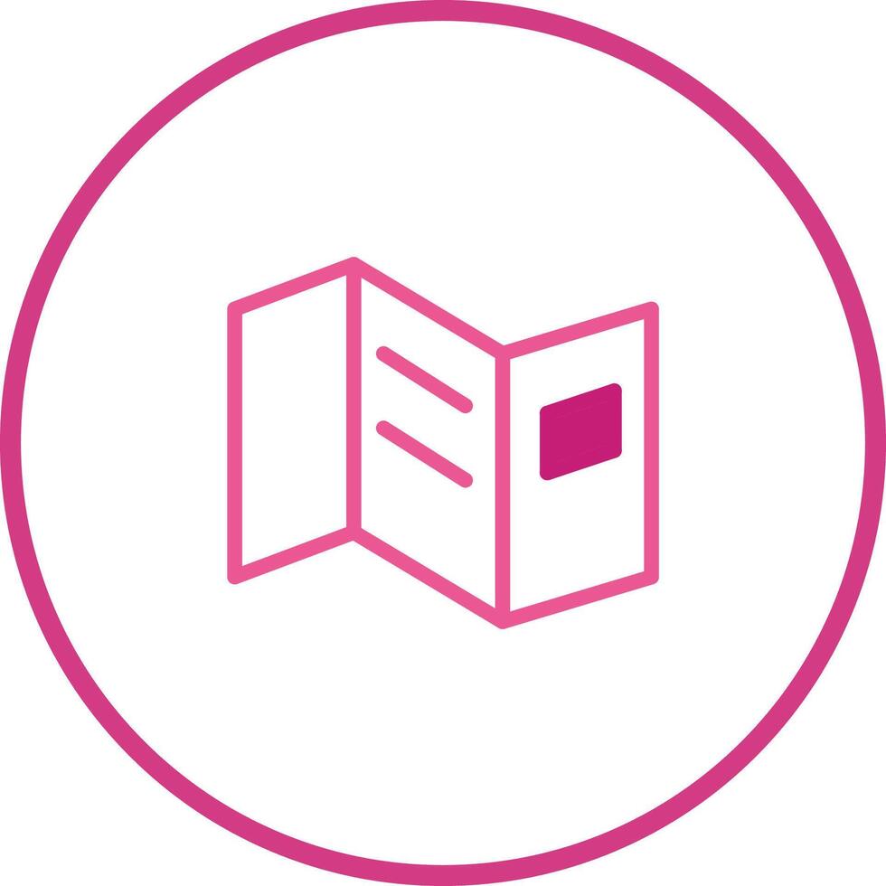 A pink icon of a book with a pink background vector