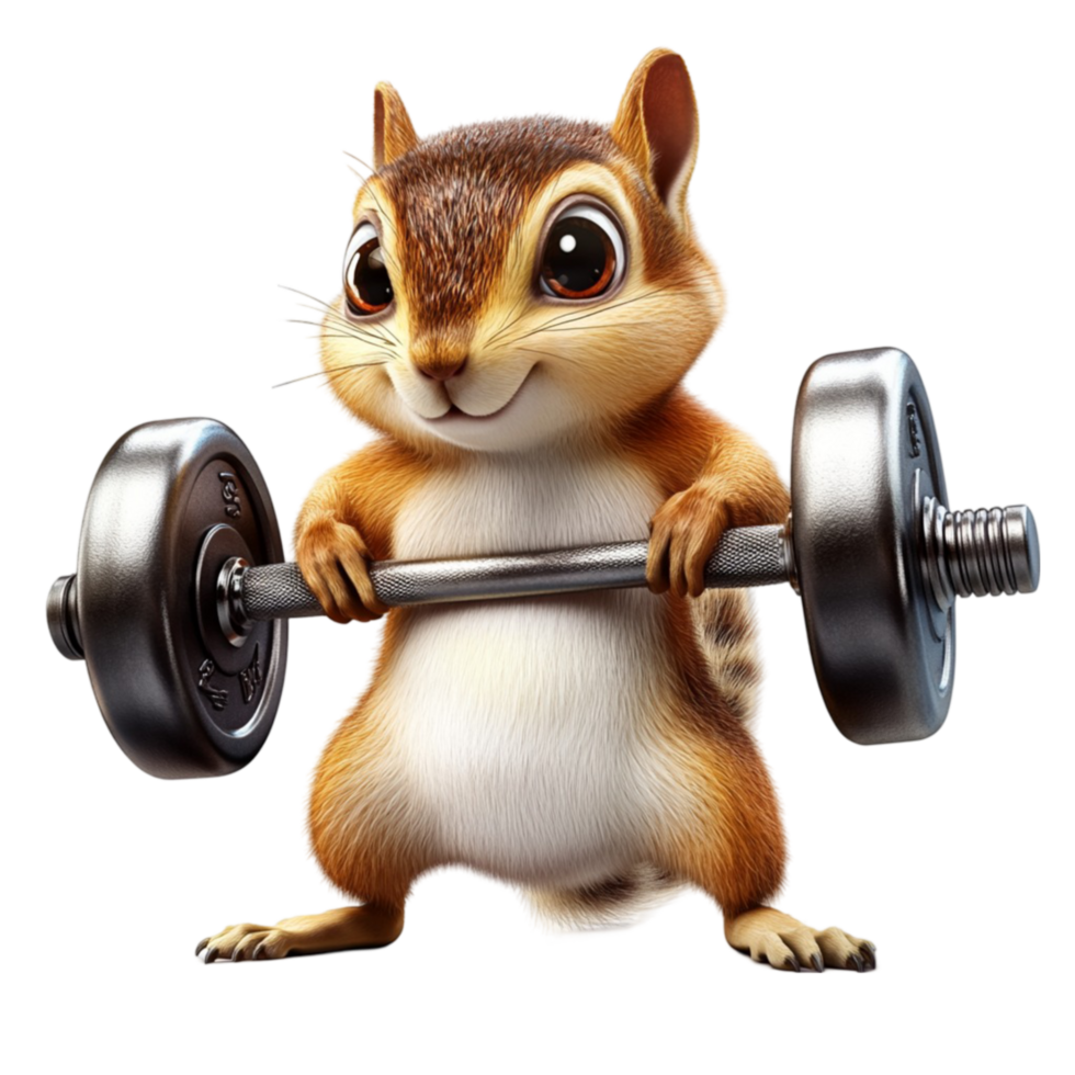 Funny Fitness Chipmunk png
