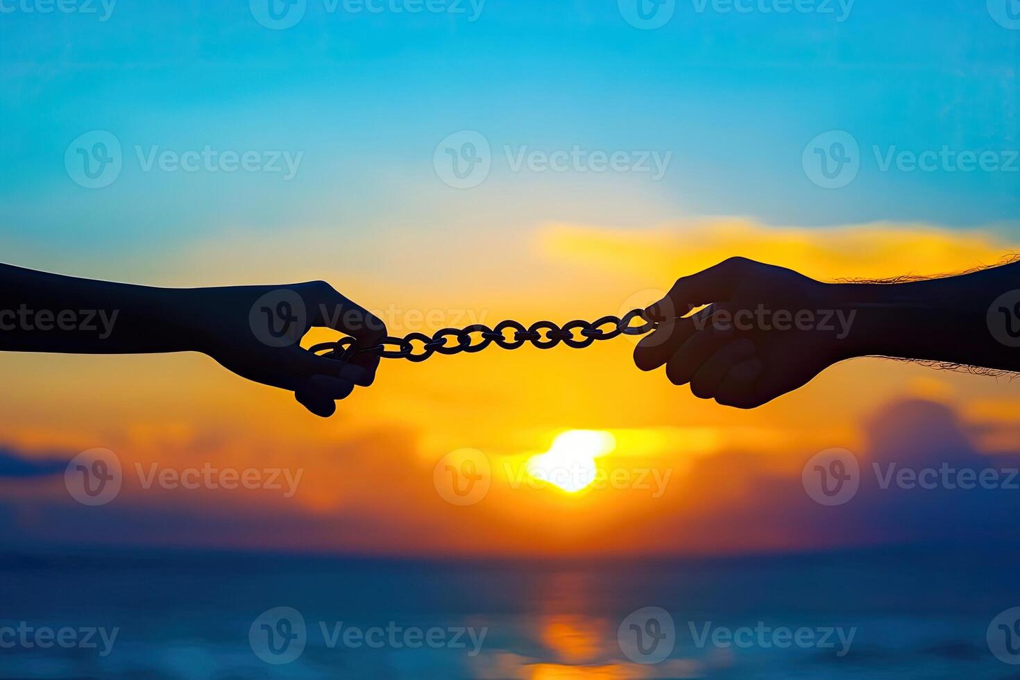 Breaking Free at Sunset photo