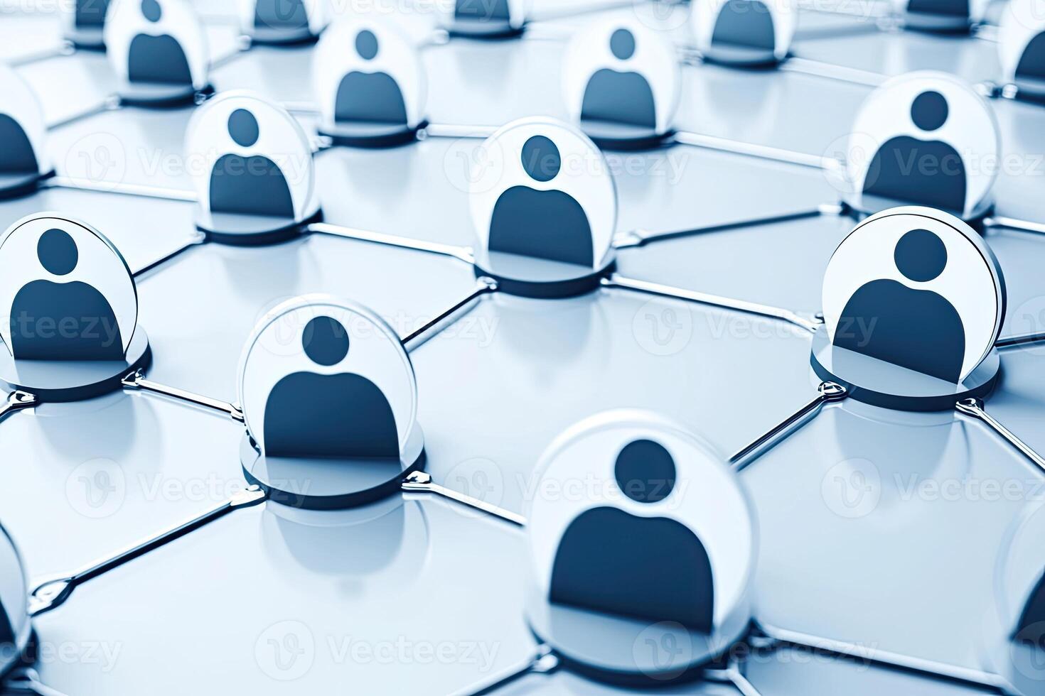 A group of people are connected to each other photo