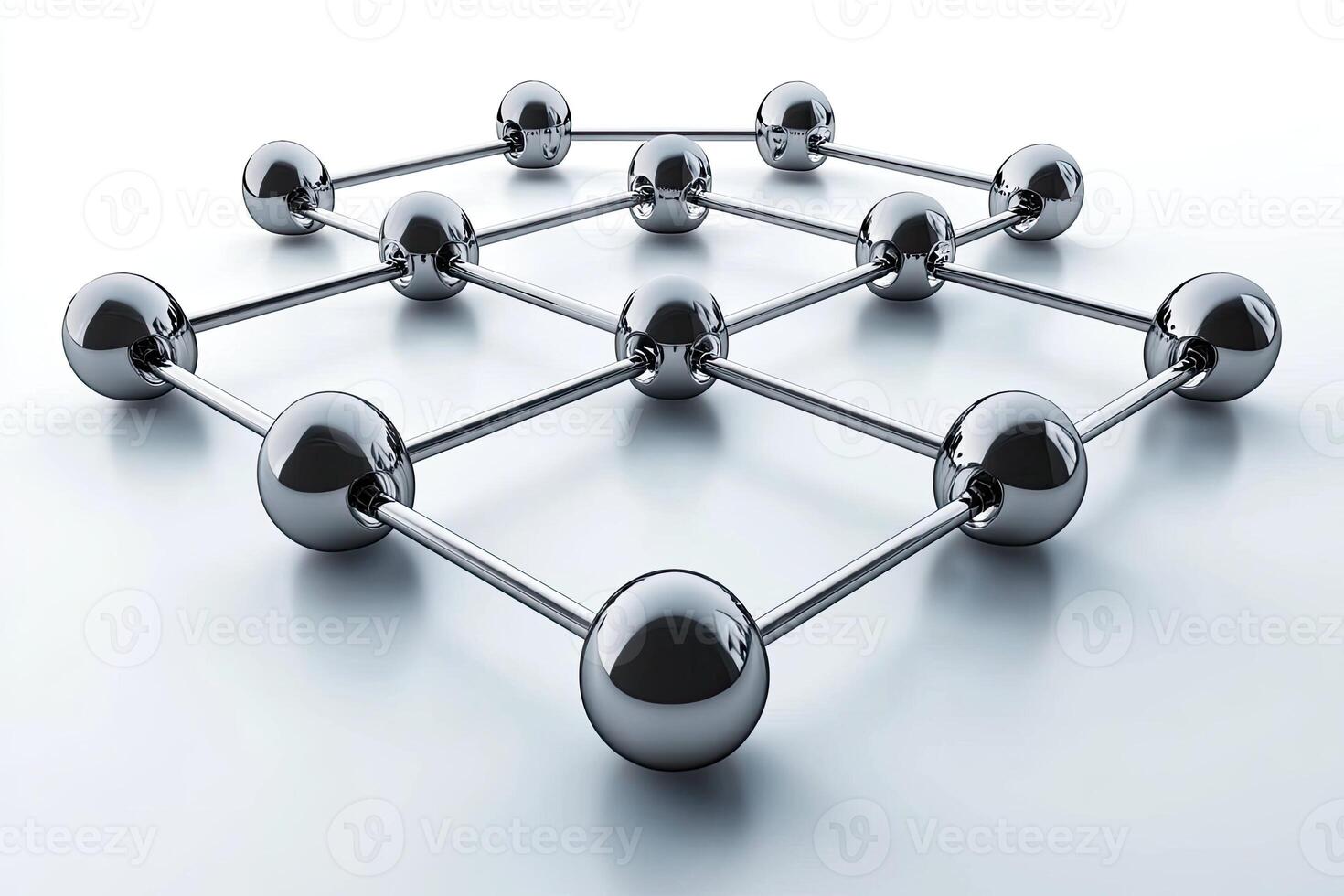 Network of connected spheres photo