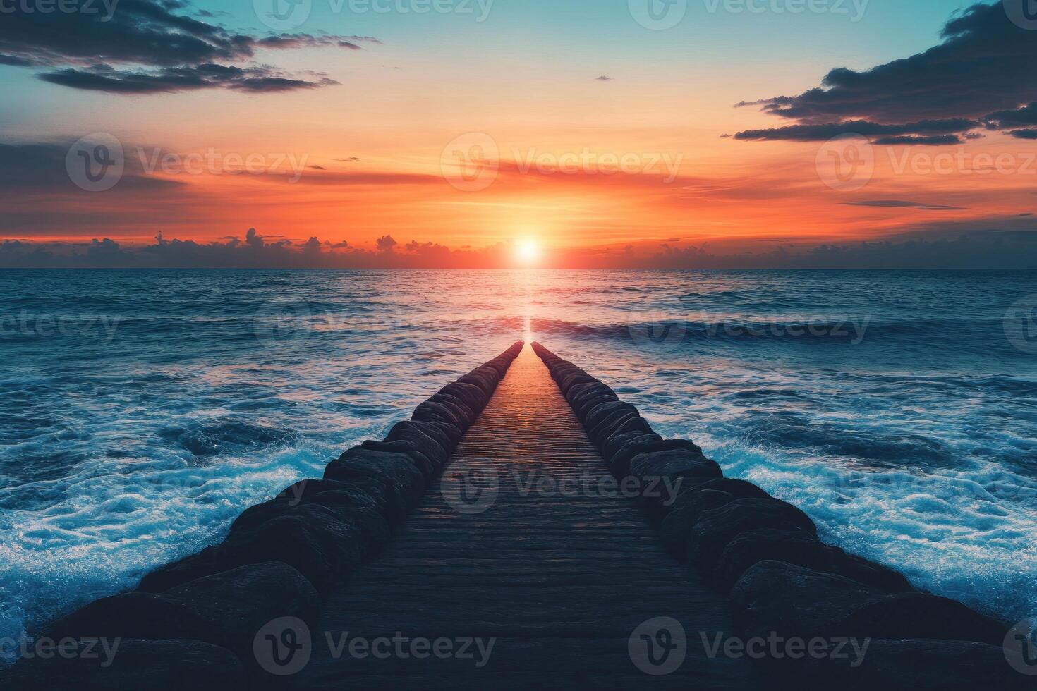 Sunrise path to serenity photo