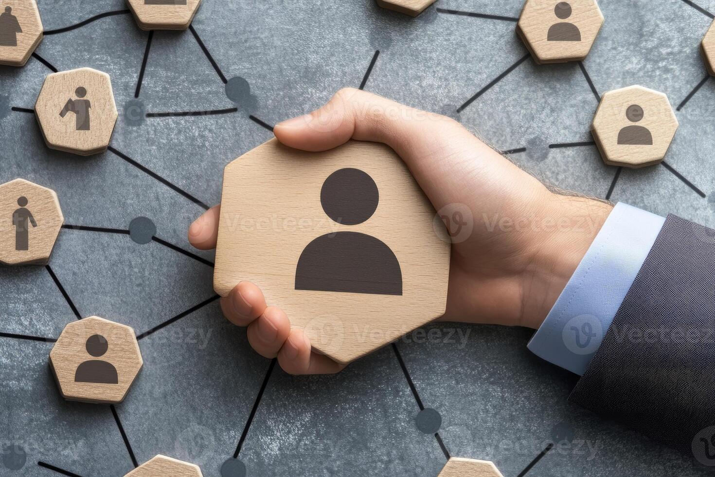 Human connection in a network photo
