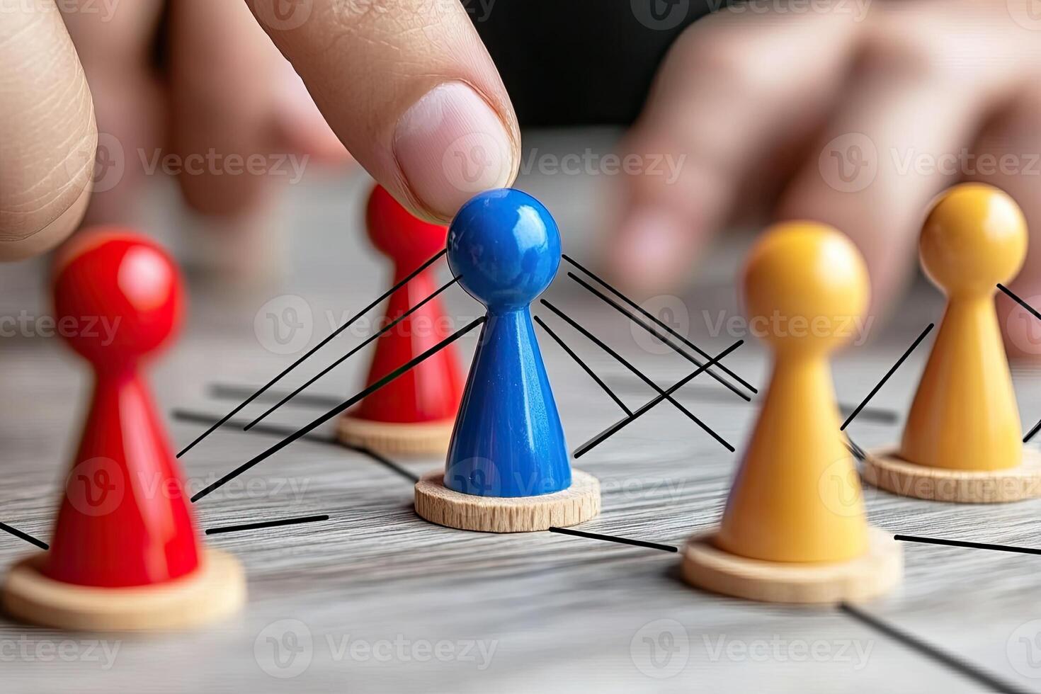 Connecting diverse team members photo