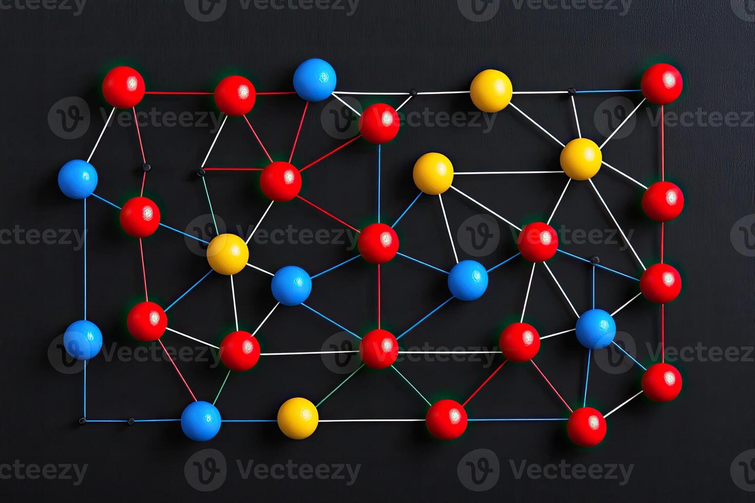 Colorful interconnected network design photo