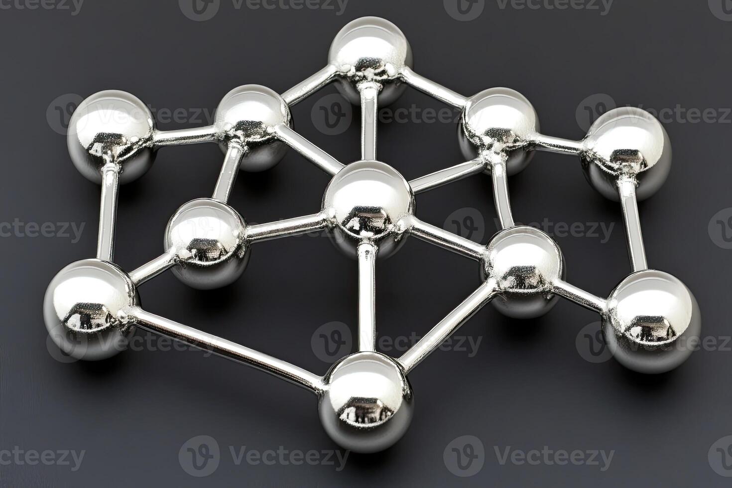Interconnected metallic spheres photo