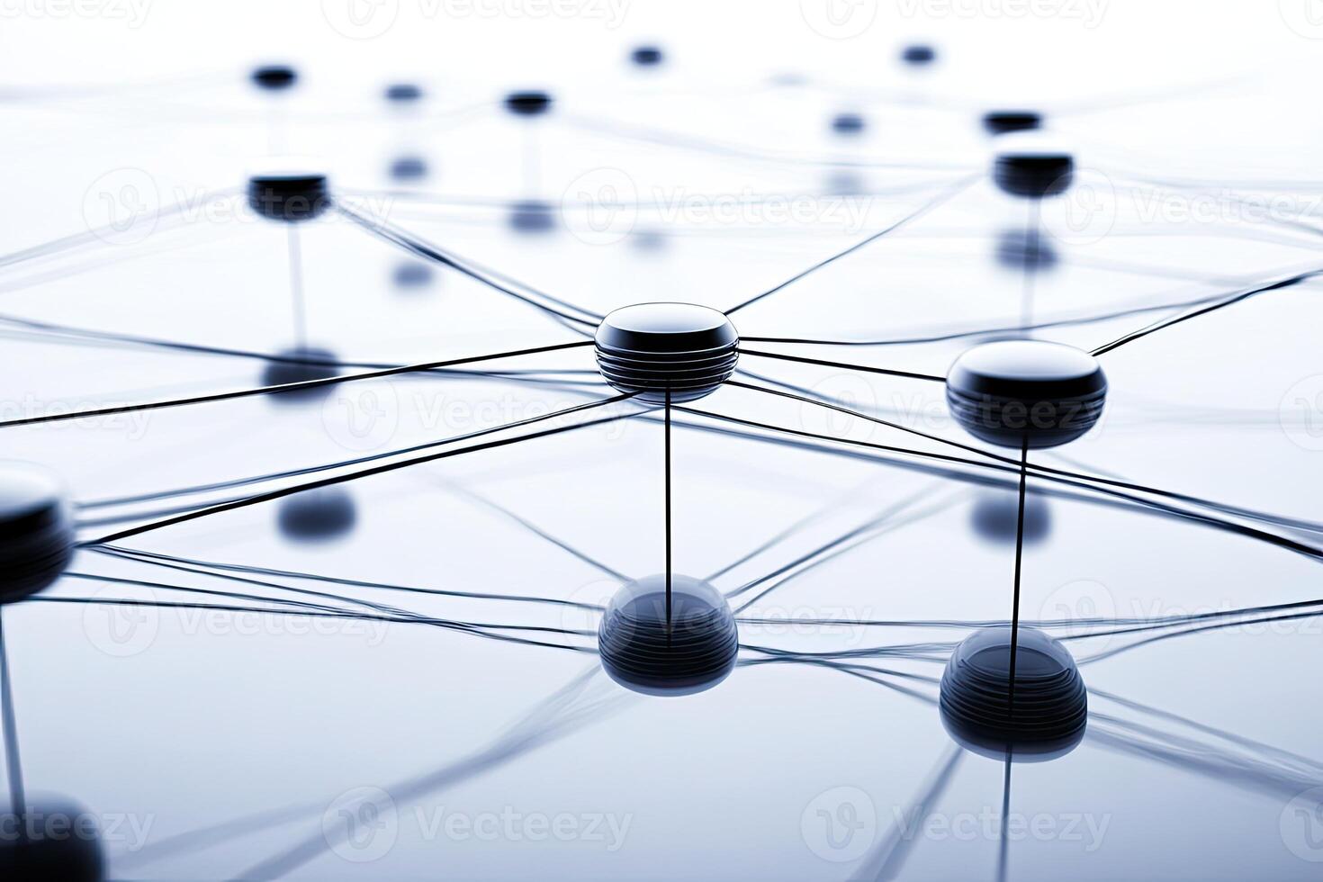 A group of connected objects on a white background photo
