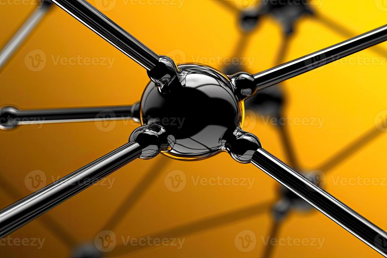 Close-up view of a molecular structure photo