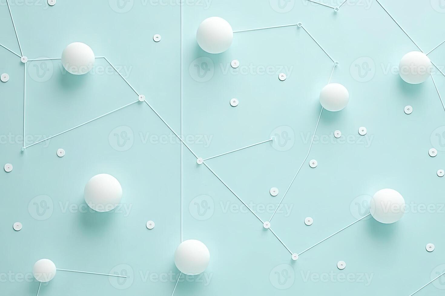 Abstract network of interconnected spheres photo