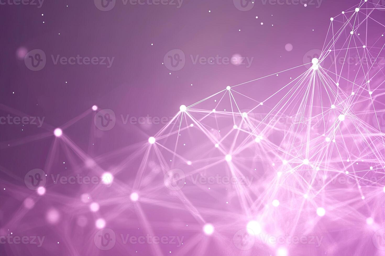 Purple background with connected lines and dots photo