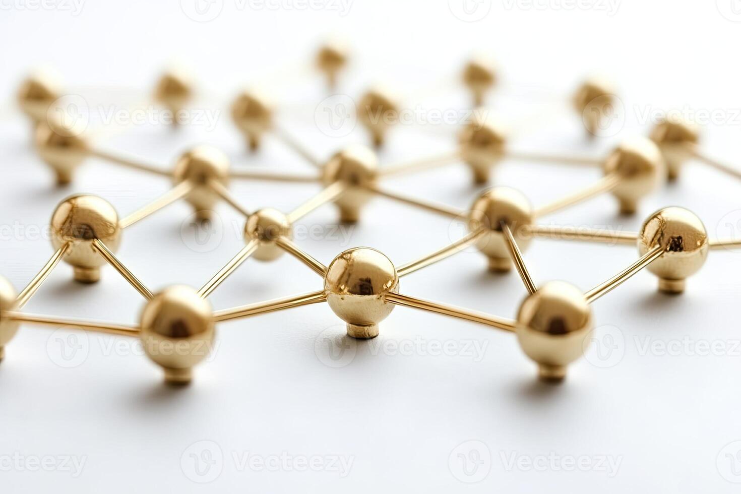 Golden interconnected spheres photo