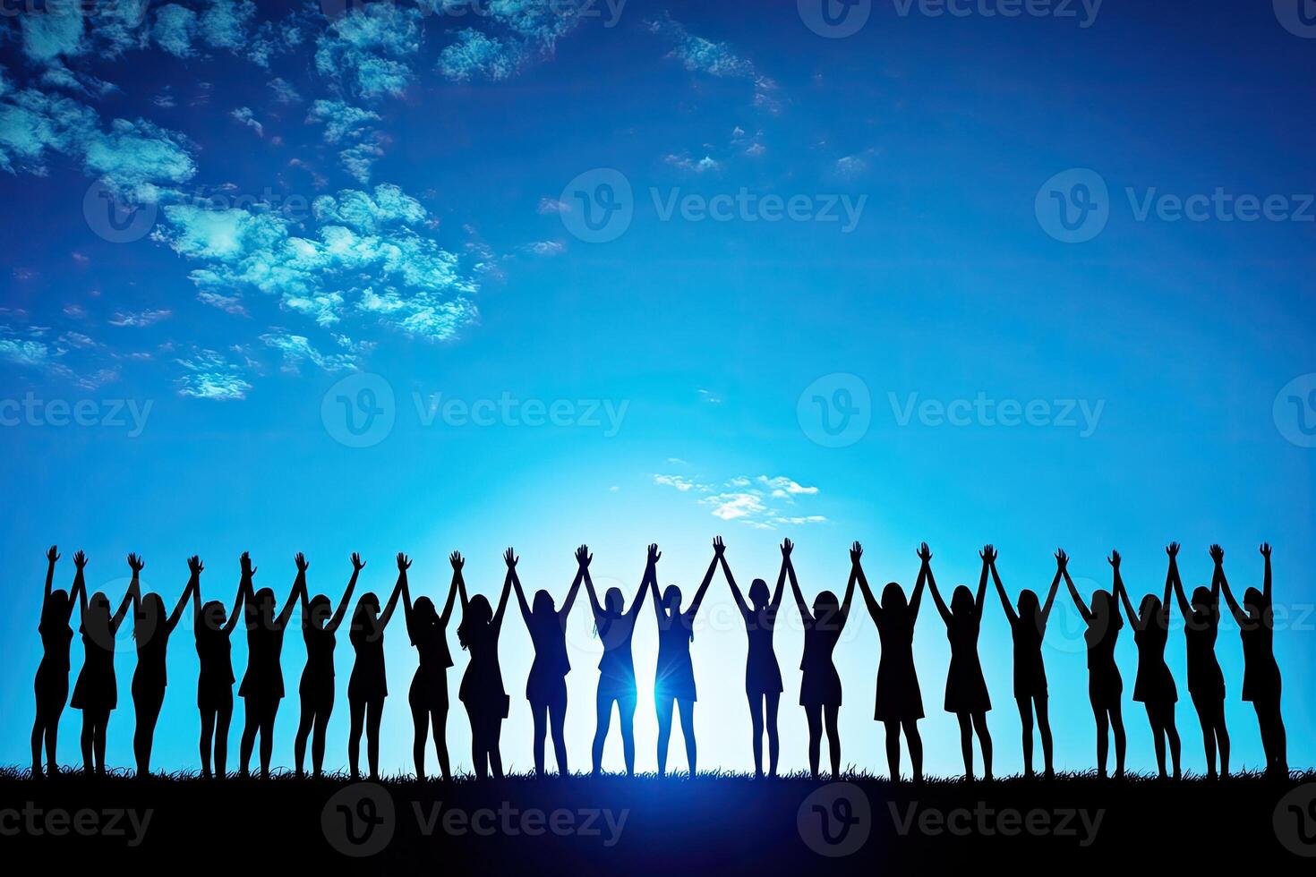 Unity and solidarity of a diverse group photo