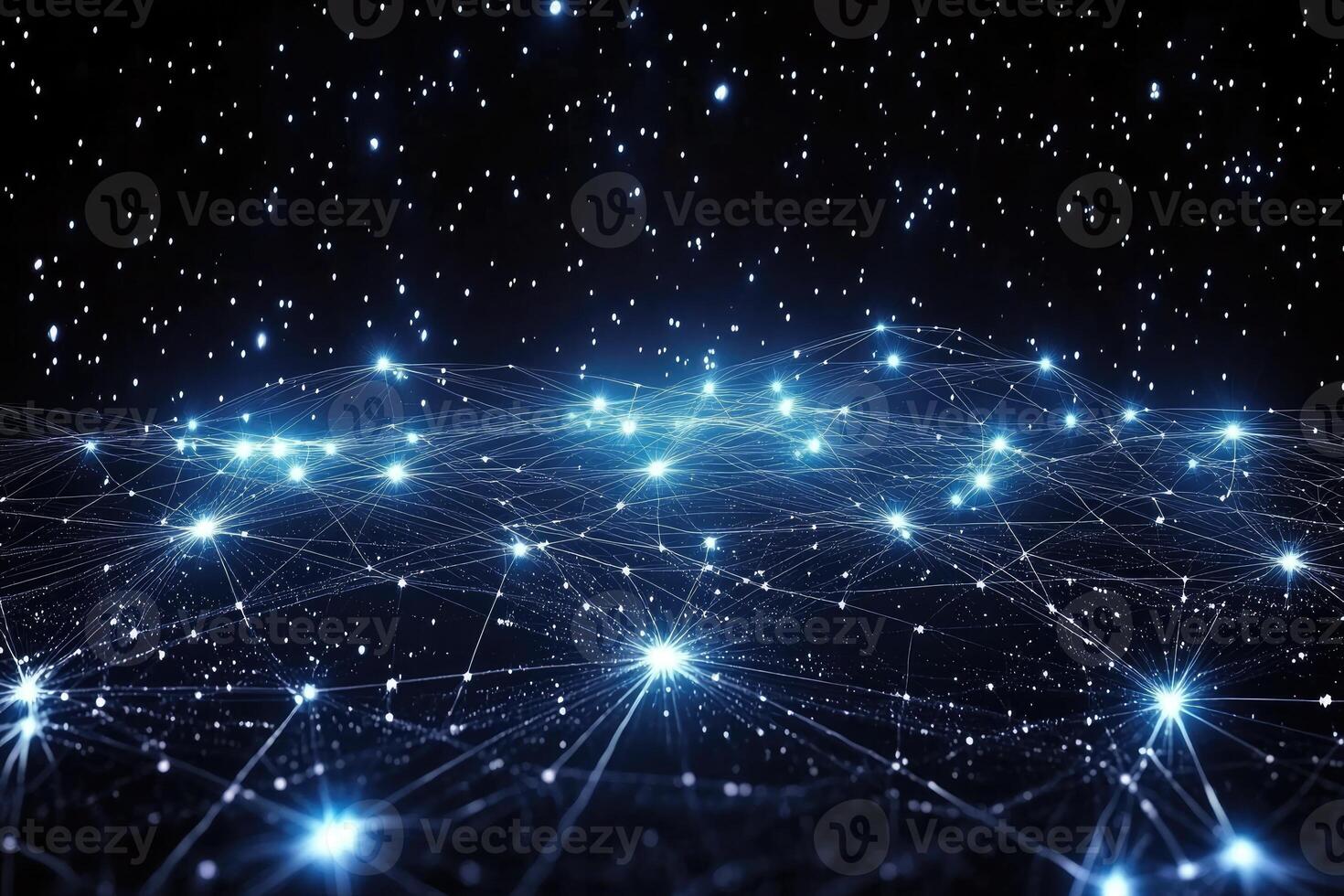 Vast network of interconnected nodes photo