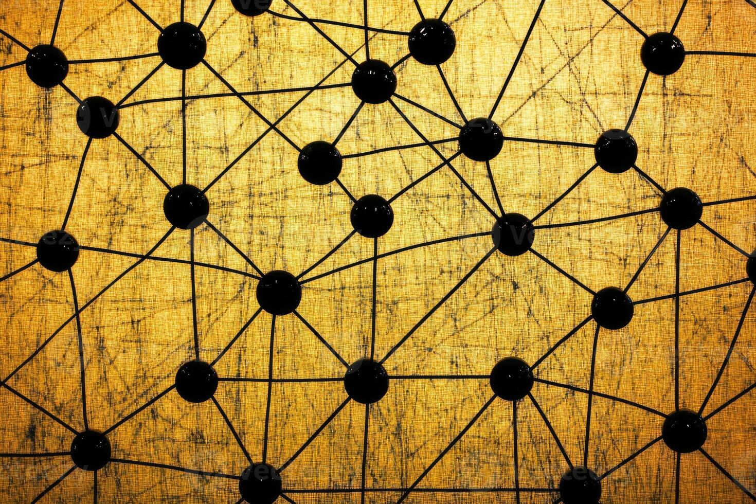 A black and gold background with many dots photo