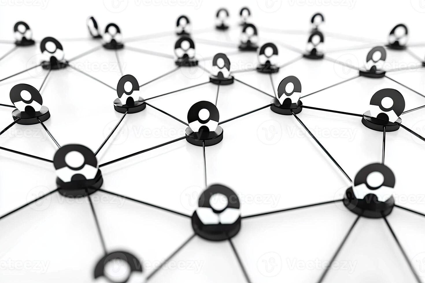 Networked people icons photo