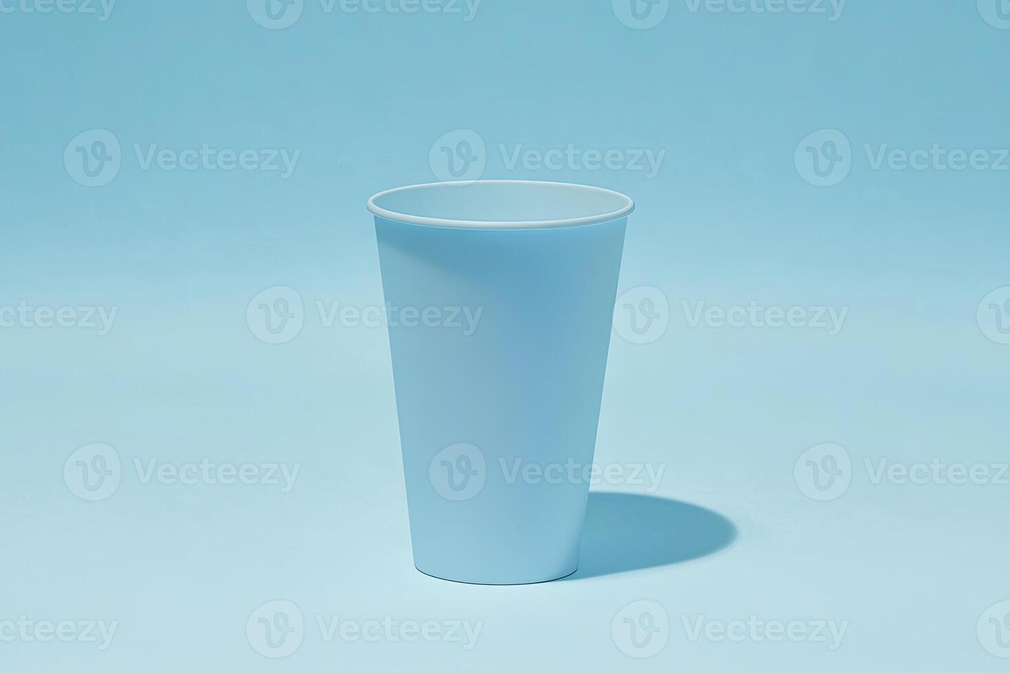 Light blue disposable cup photo