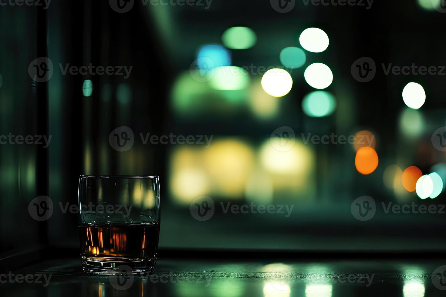 Nightcap at a window photo