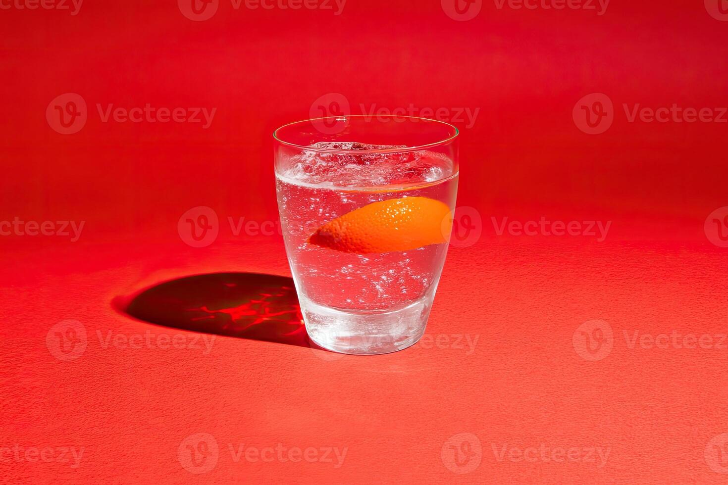 Refreshing citrus drink in a glass photo