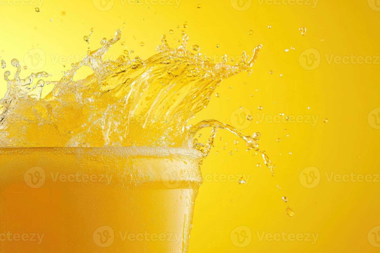 Refreshing splash of a citrus drink photo