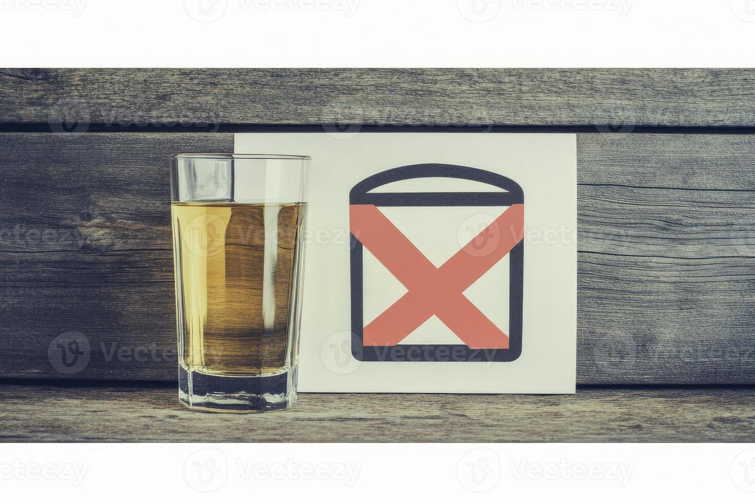 Rejecting alcoholic beverages photo