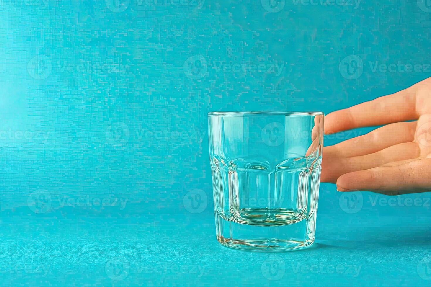 Empty glass being presented photo
