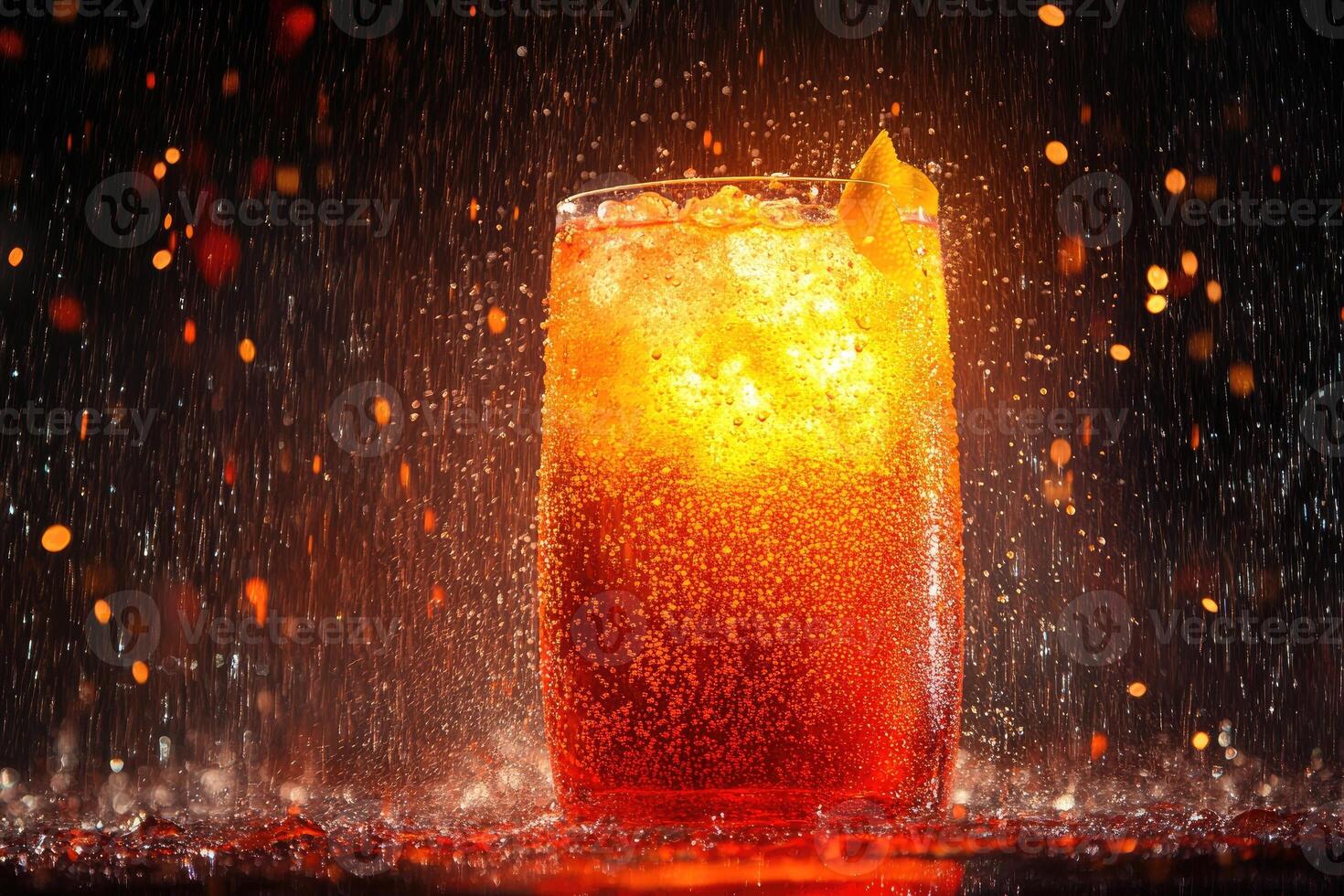 Sparkling, refreshing drink photo