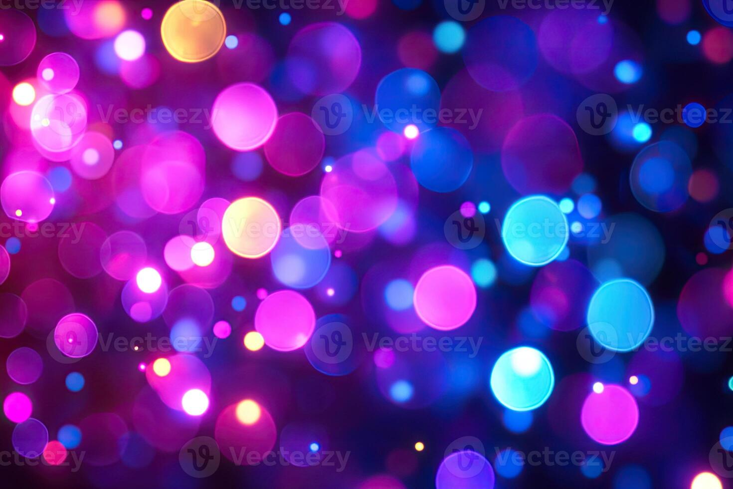Abstract bokeh lights in vibrant colors photo