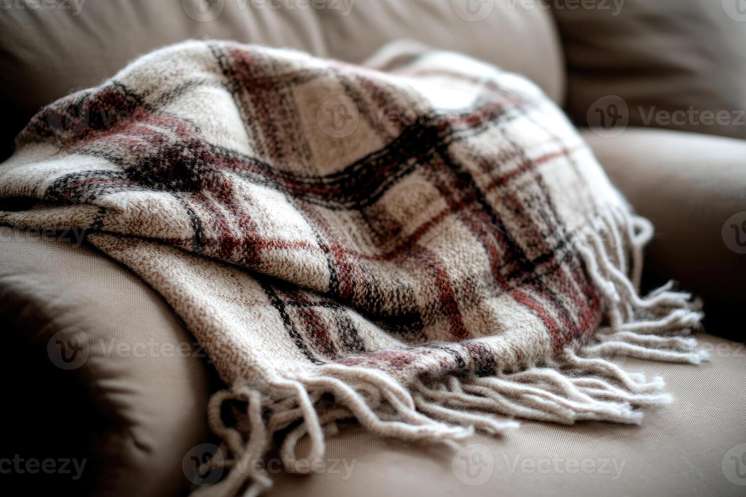 A blanket is wrapped around a chair photo
