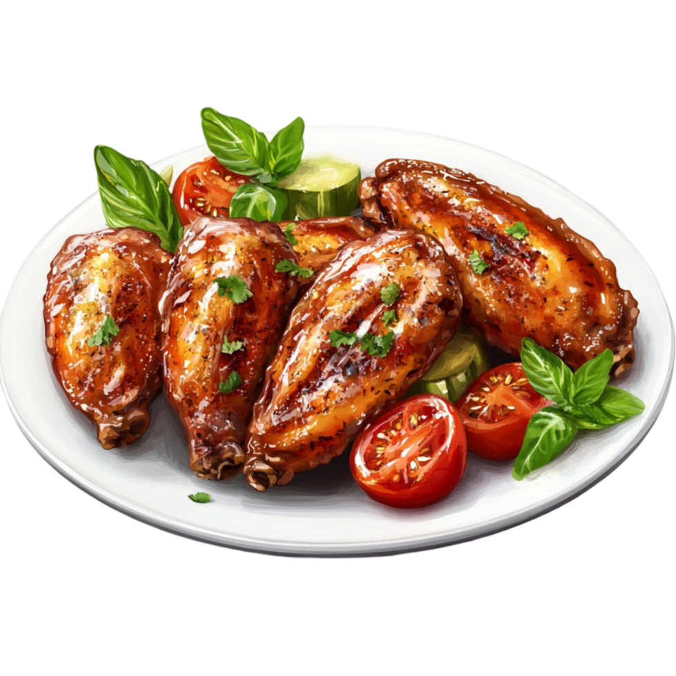 Tasty Grilled Chicken with Veggies png