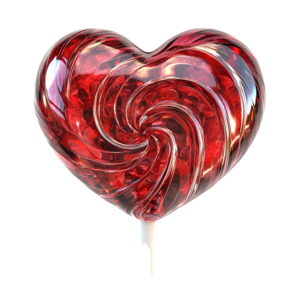 Heart Shaped Lollipop Closeup png
