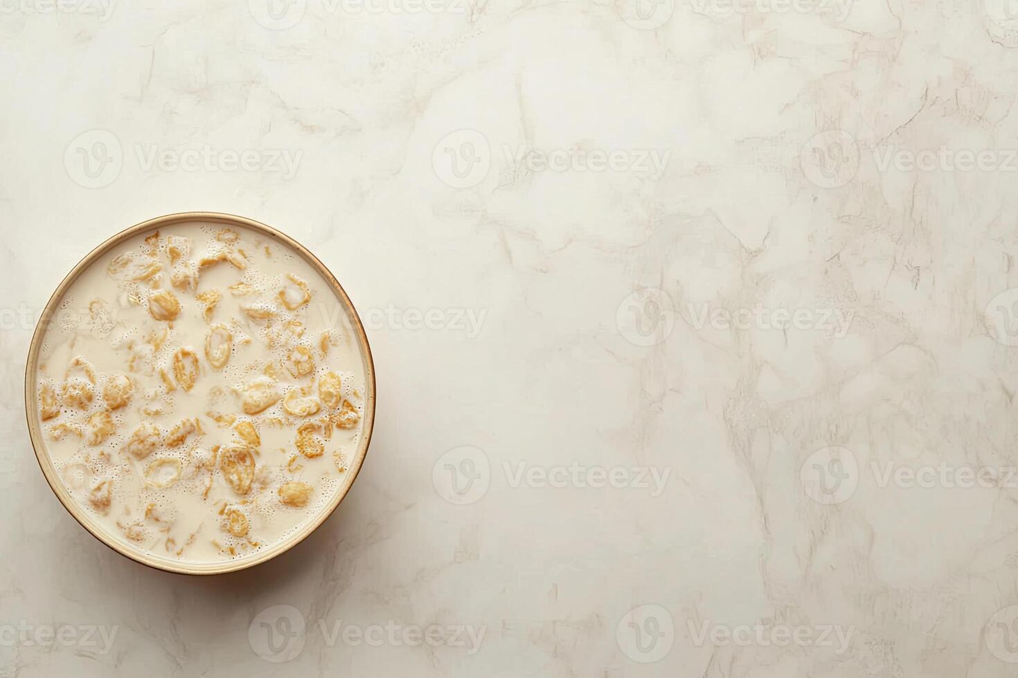 Creamy cereal in a bowl photo