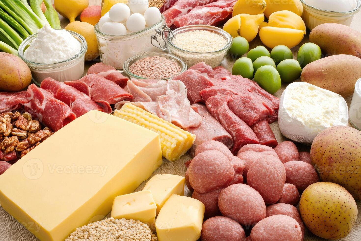 Diverse array of food products photo