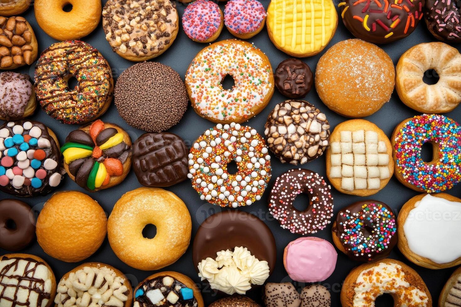 A variety of delicious donuts photo