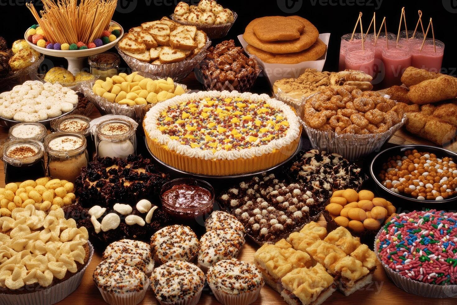 A wide array of sweet treats and snacks photo