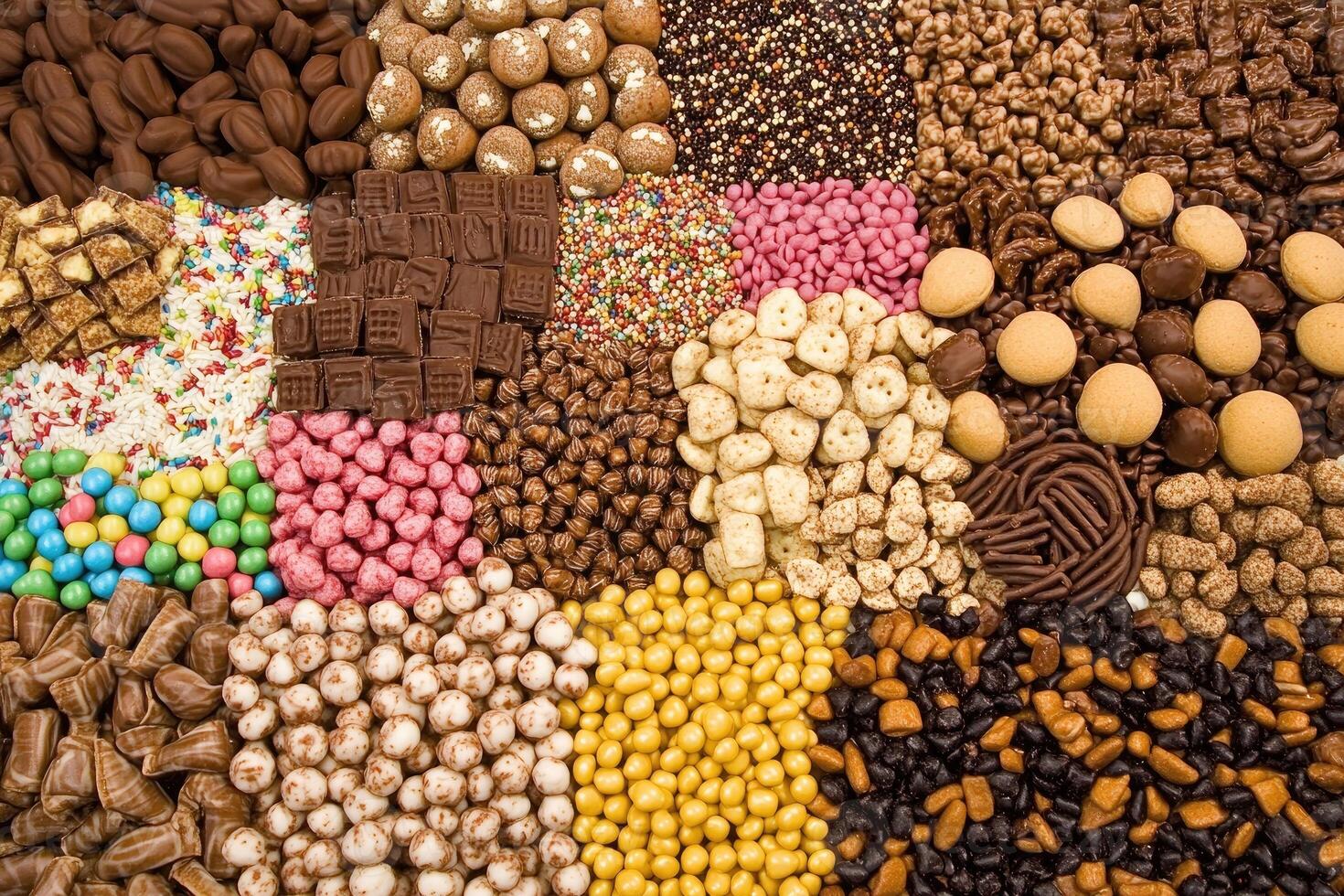 Colorful array of assorted confectionery photo