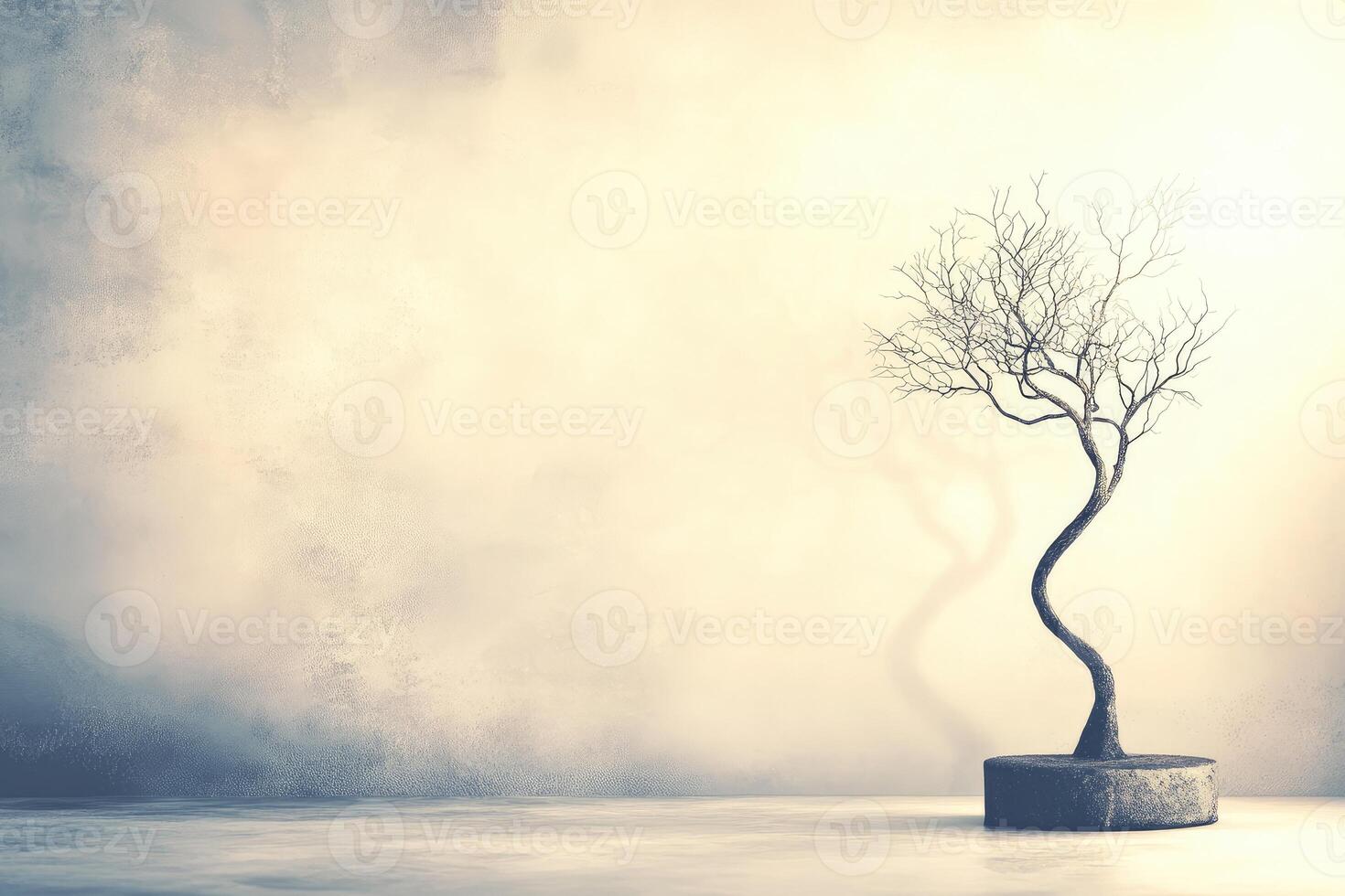 Bare tree in muted light photo
