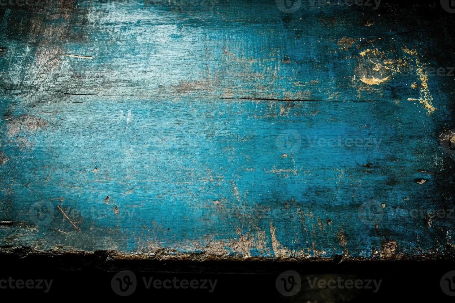 Weathered Blue Wooden Surface photo