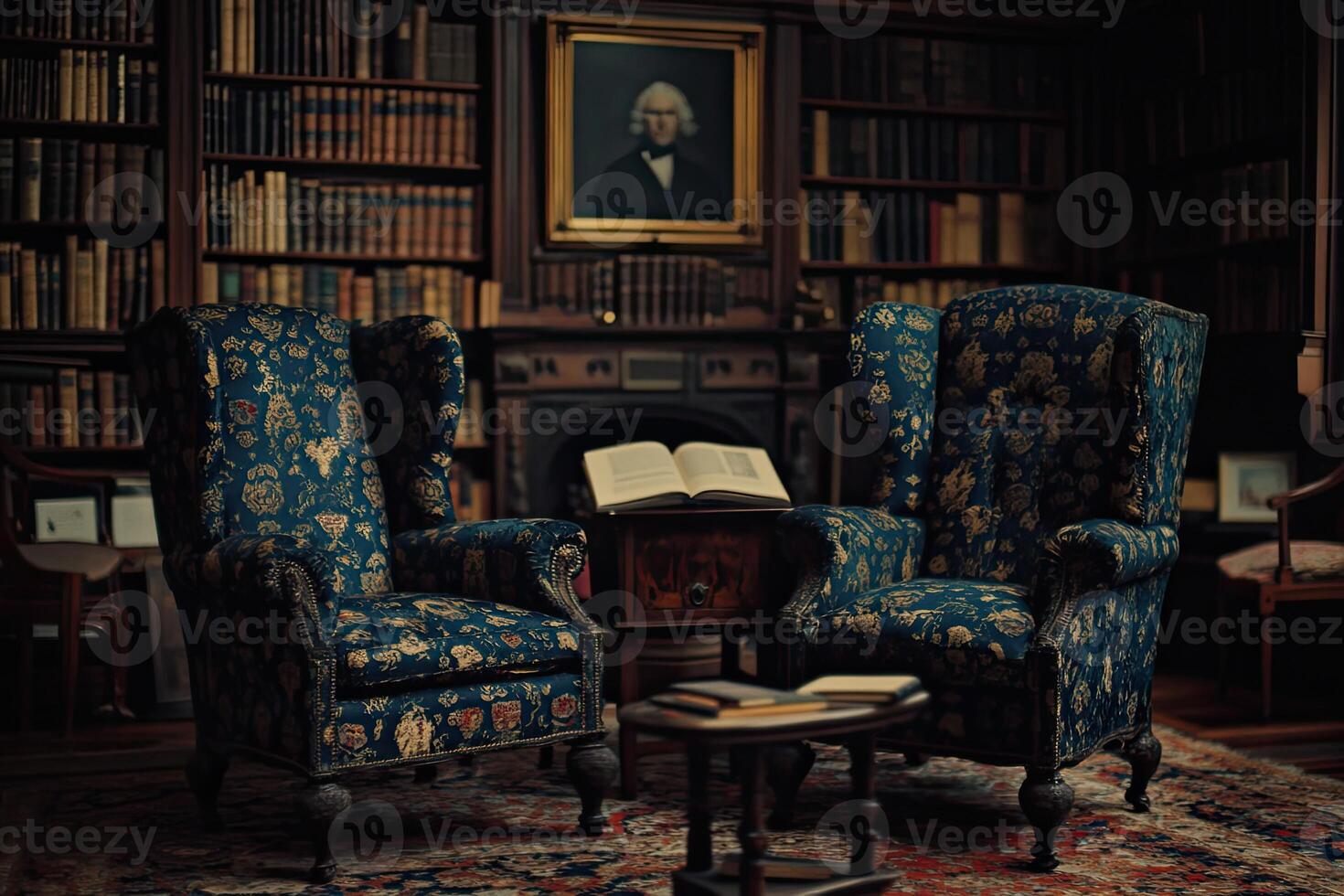 A study room filled with vintage charm photo