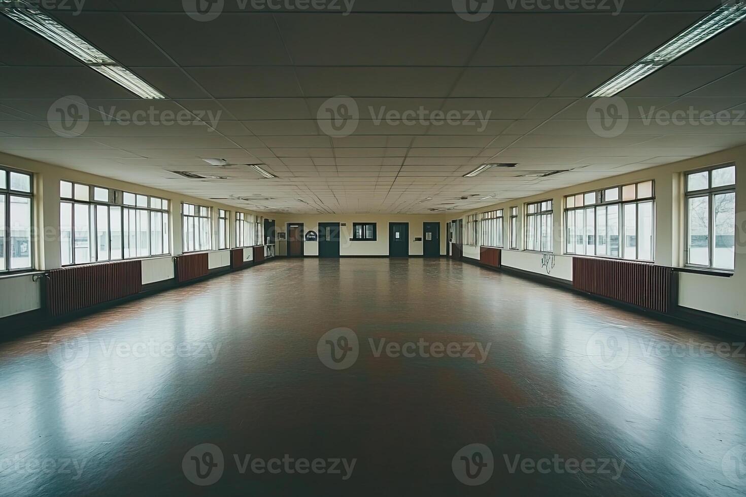 Empty, spacious, industrial-style interior photo