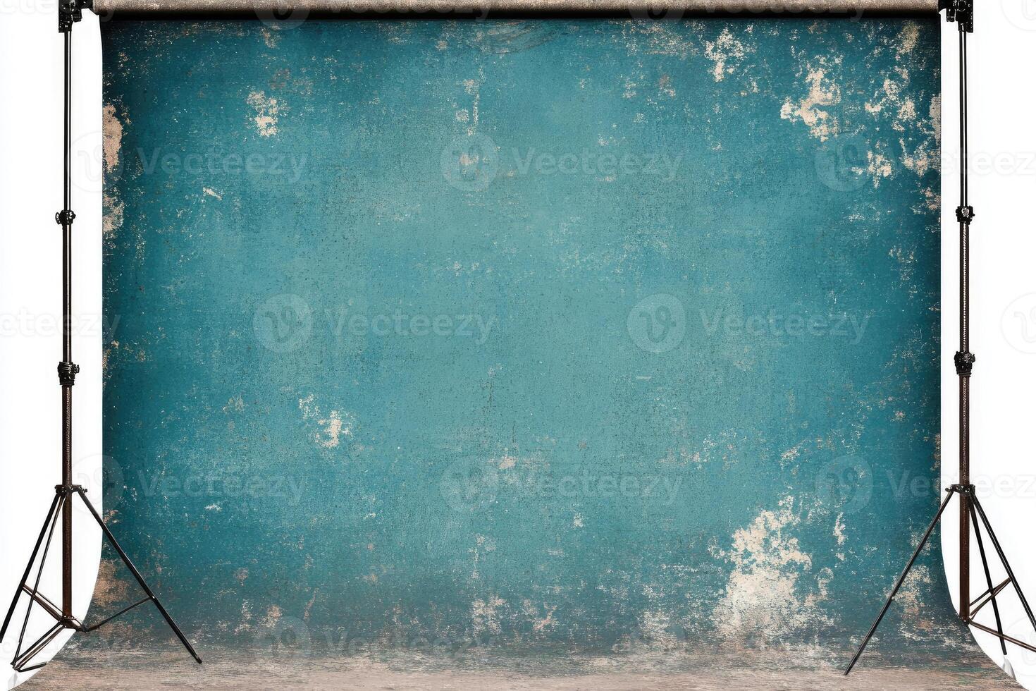 Teal distressed wall backdrop photo