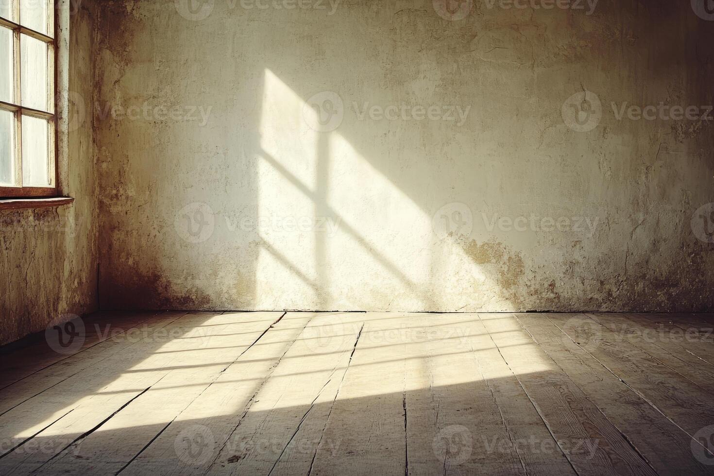 Empty room with sunlight photo