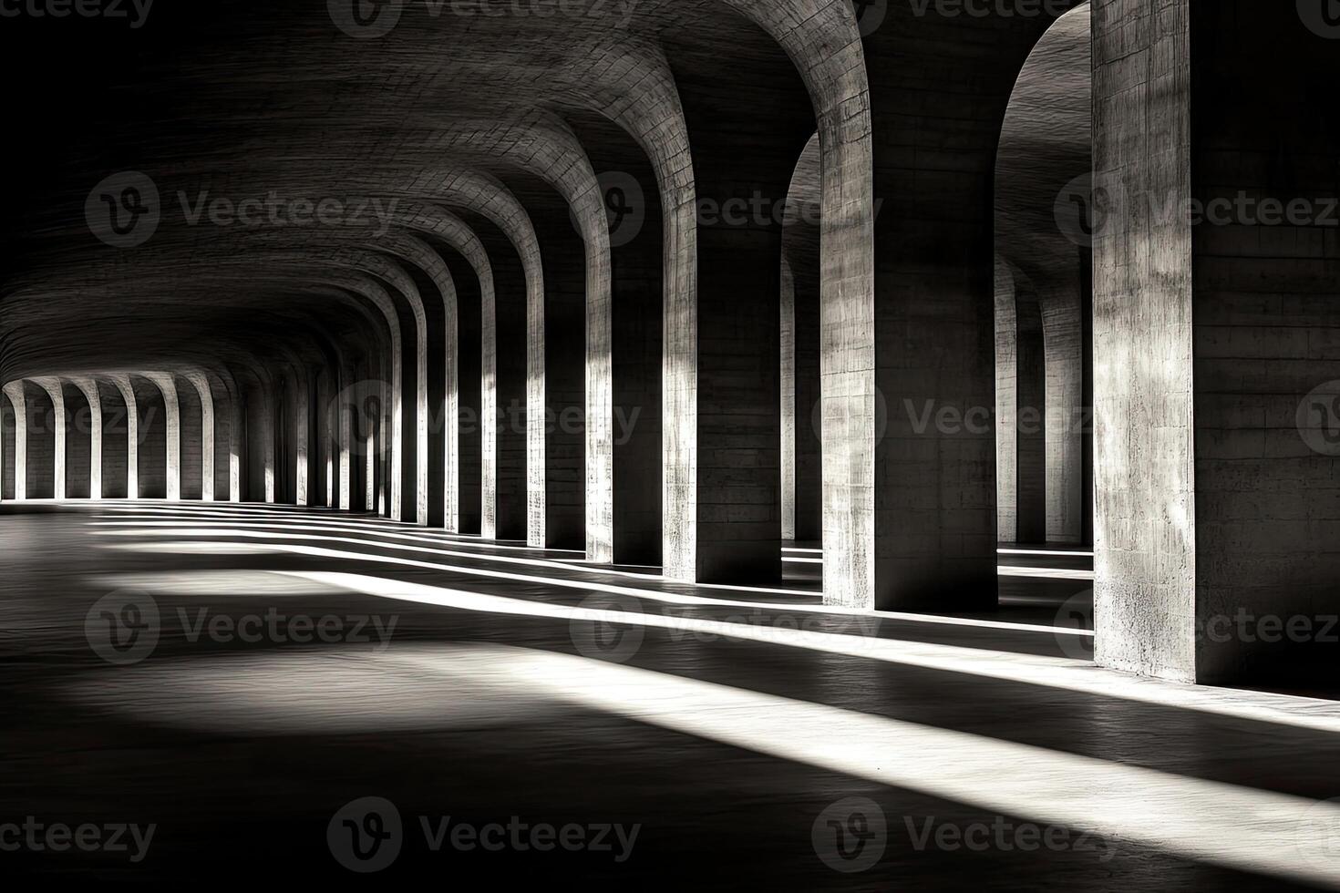 Inner Concrete Archway Hallway photo