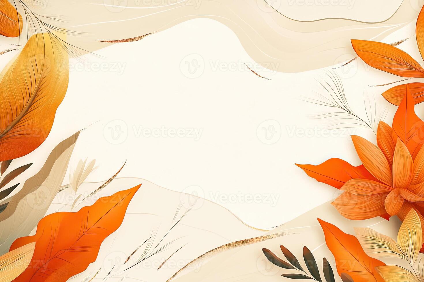 Autumnal Floral Border photo