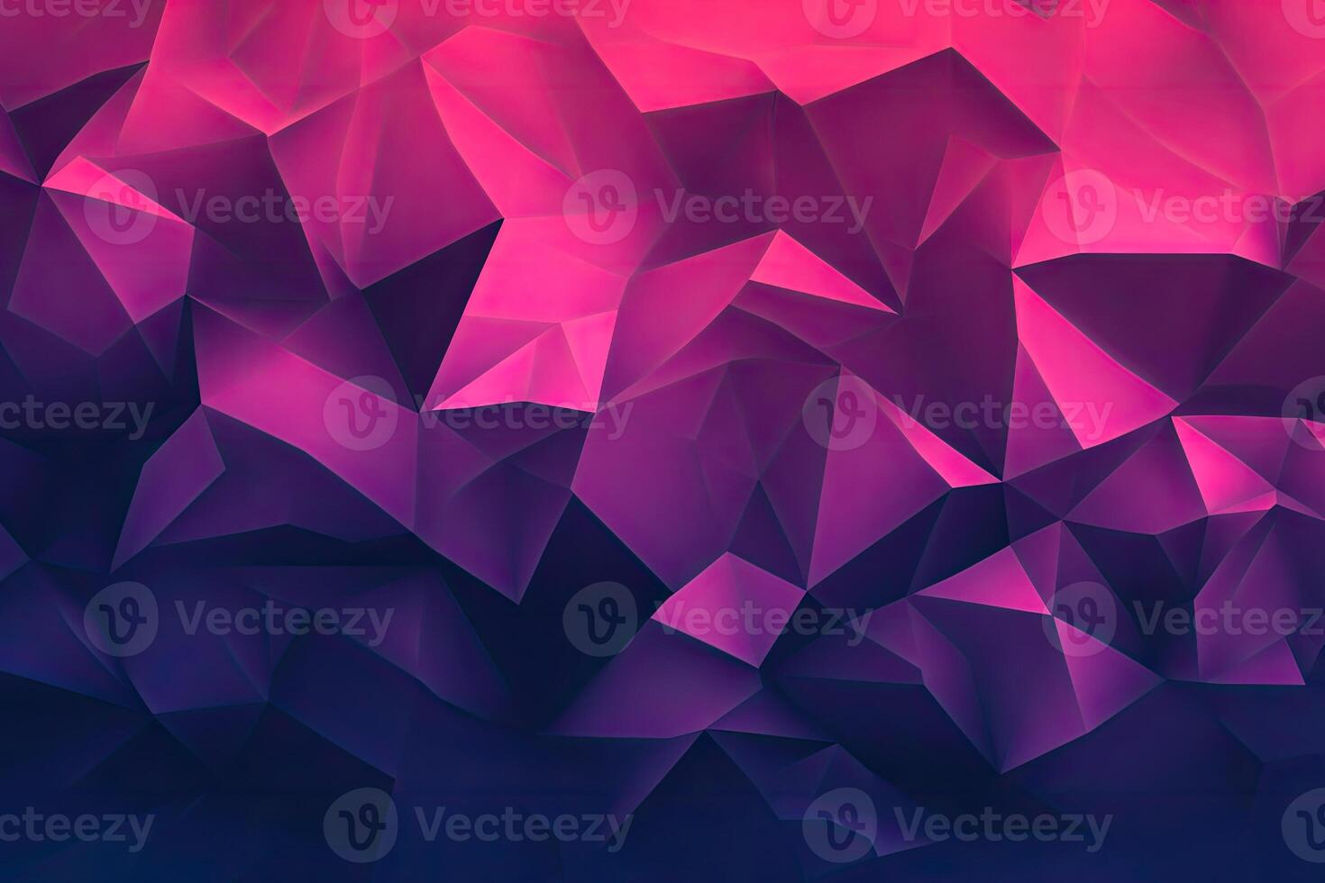 Abstract geometric pattern of vibrant pink and dark purple triangles photo