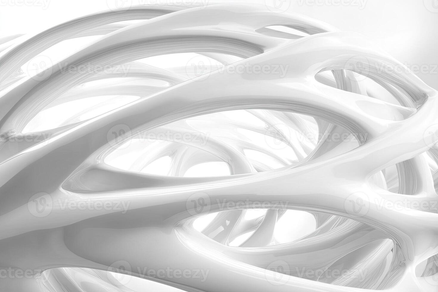 Abstract white organic forms in a swirling pattern photo