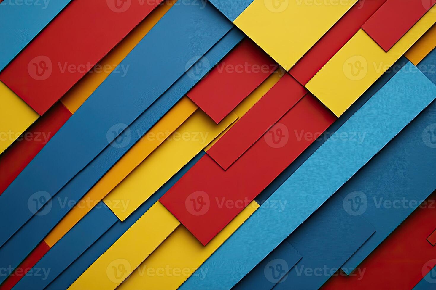 Colorful abstract wallpaper with red, yellow and blue stripes photo