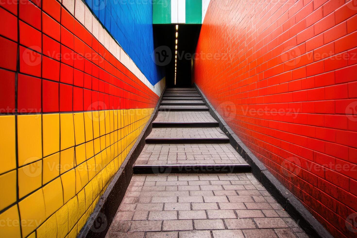 Vibrant Tunnel Passageway photo
