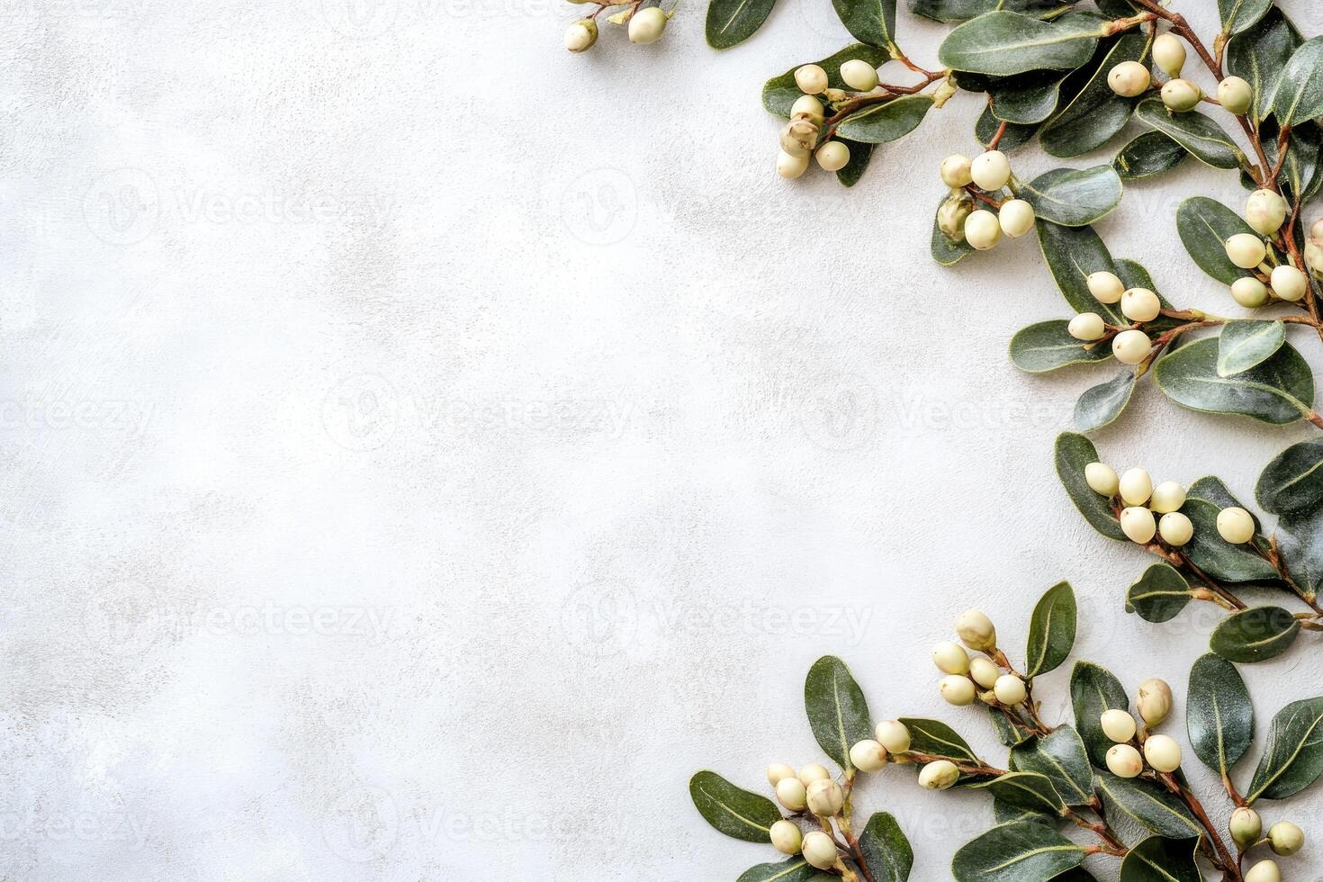 Delicate greenery frame photo