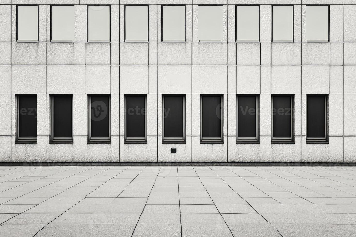 Modern office building facade with windows photo