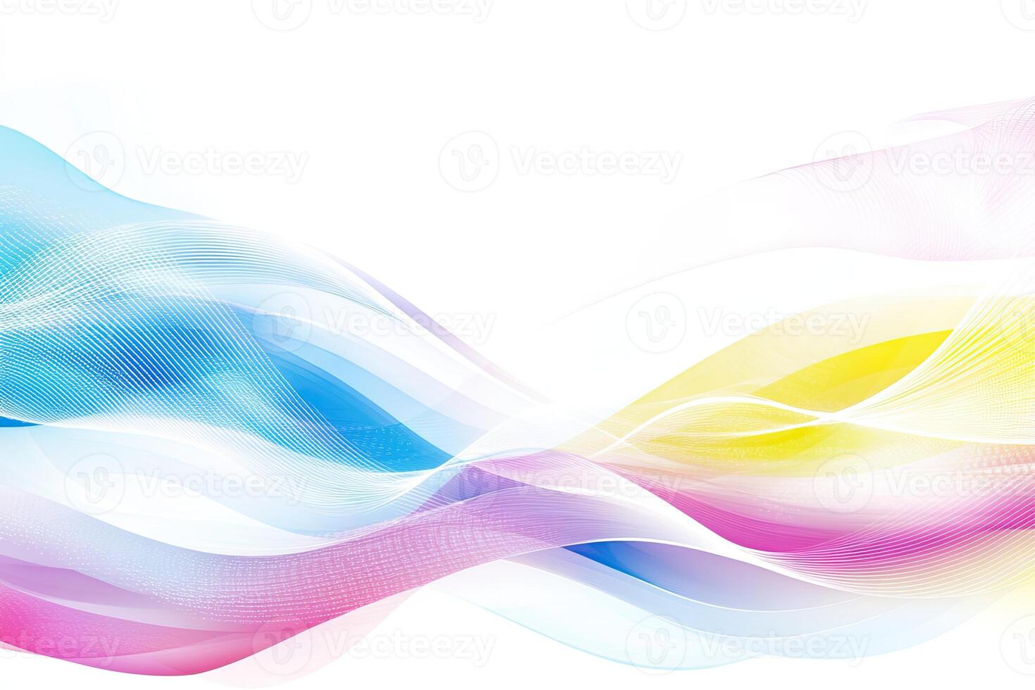 Abstract flowing waves of pastel colors photo